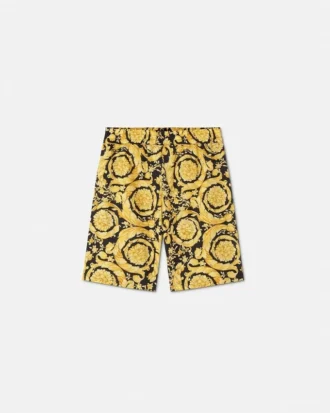 Pantaloni scurți din twill de mătase imprimați pentru copii