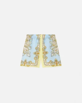 Pantaloni scurți din twill de mătase imprimați pentru copii