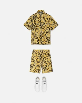 Pantaloni scurți din twill de mătase imprimați pentru copii