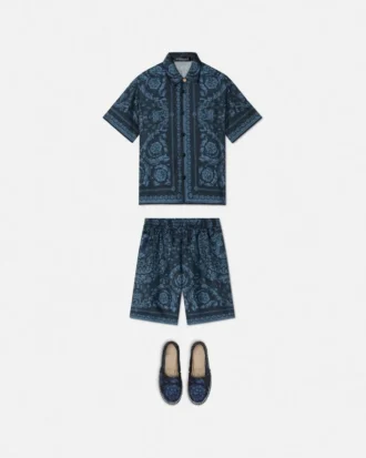 Pantaloni scurți din twill de mătase imprimați pentru copii