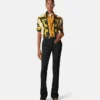 Pantaloni slim din gabardină elastică de lână Pantaloni slim din gabardină elastică de lână
