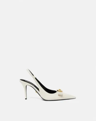 Pantofi cu baretă din piele cu baretă Gianni Ribbon 85 mm