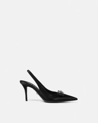Pantofi cu baretă din piele cu baretă Gianni Ribbon 85 mm
