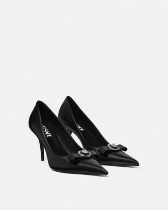 Pantofi cu baretă din piele Gianni Ribbon 85 mm