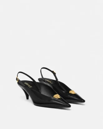 Pantofi cu baretă din piele La Medusa 55 mm