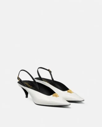 Pantofi cu baretă din piele La Medusa 55 mm