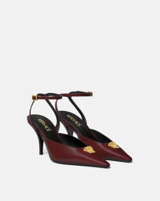 Pantofi cu baretă din piele La Medusa 85 mm