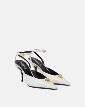 Pantofi cu baretă din piele La Medusa 85 mm