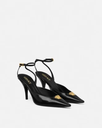 Pantofi cu baretă din piele La Medusa 85 mm