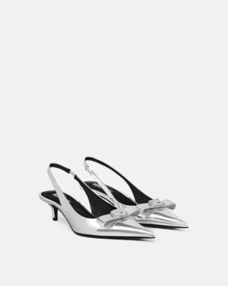 Pantofi cu baretă metalică Gianni Ribbon 45 mm