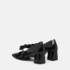 Pantofi cu toc gros Gianni Ribbon din piele lăcuită 55 mm Pantofi cu toc gros Gianni Ribbon din piele lăcuită 55 mm