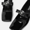 Pantofi cu toc gros Gianni Ribbon din piele lăcuită 55 mm Pantofi cu toc gros Gianni Ribbon din piele lăcuită 55 mm