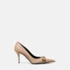 Pantofi cu vârf ascuțit din piele lăcuită Gianni Ribbon 85 mm Pantofi cu vârf ascuțit din piele lăcuită Gianni Ribbon 85 mm