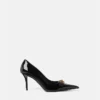 Pantofi cu vârf ascuțit din piele lăcuită Gianni Ribbon 85 mm Pantofi cu vârf ascuțit din piele lăcuită Gianni Ribbon 85 mm