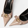 Pantofi cu vârf ascuțit din piele lăcuită Gianni Ribbon 85 mm Pantofi cu vârf ascuțit din piele lăcuită Gianni Ribbon 85 mm