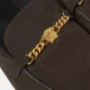 Papuci Medusa din piele de căprioară