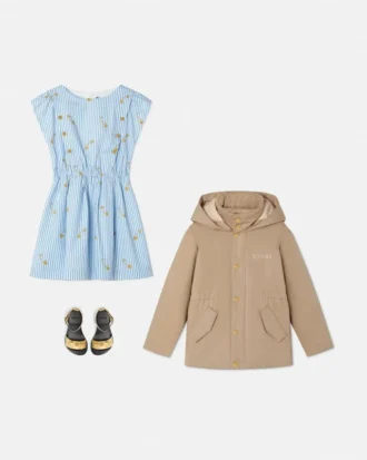 Parka brodată Versace Milano pentru copii