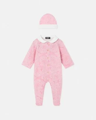 Pijama din bumbac jersey cu imprimeu pentru bebeluși