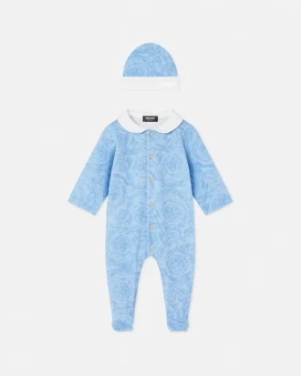 Pijama din bumbac jersey cu imprimeu pentru bebeluși