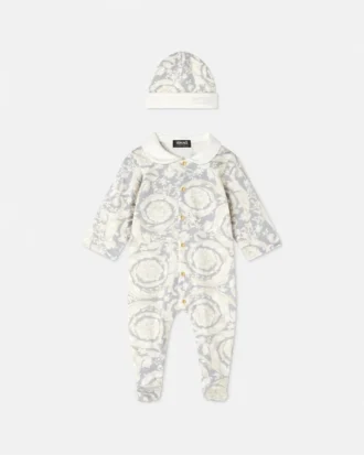 Pijama din bumbac jersey cu imprimeu pentru bebeluși