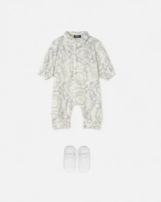 Pijama din bumbac jersey cu imprimeu pentru bebeluși