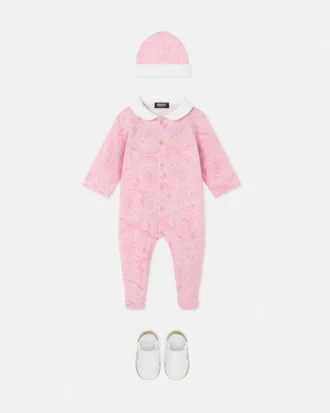 Pijama din bumbac jersey cu imprimeu pentru bebeluși