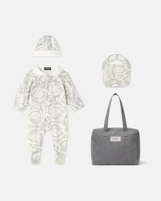 Pijama din bumbac jersey cu imprimeu pentru bebeluși