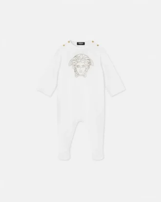 Pijama pentru bebeluși din tricou de bumbac cu ornamente