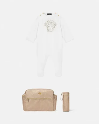Pijama pentru bebeluși din tricou de bumbac cu ornamente