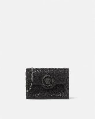 Pochetă din satin cu detalii La Medusa