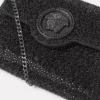 Pochetă din satin cu detalii La Medusa Pochetă din satin cu detalii La Medusa