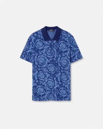 Polo din bumbac jacquard piqué