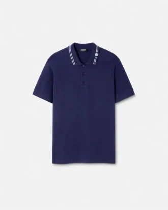 Polo din bumbac piqué brodat