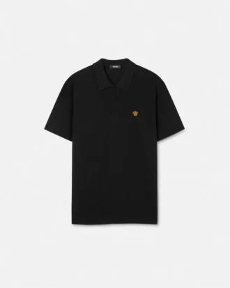 Polo din bumbac piqué brodat