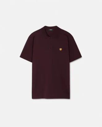 Polo din bumbac piqué brodat