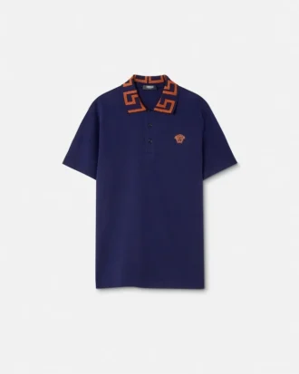 Polo din bumbac piqué brodat