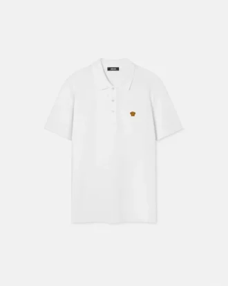 Polo din bumbac piqué brodat