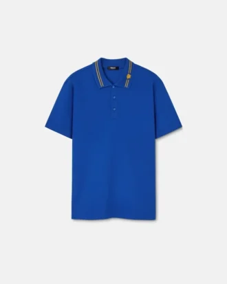 Polo din bumbac piqué brodat