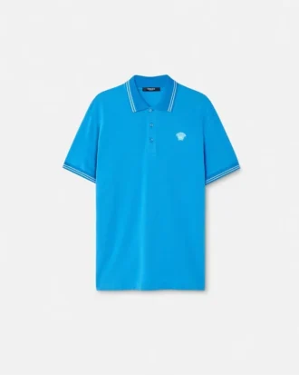 Polo din bumbac piqué brodat Polo din bumbac piqué brodat