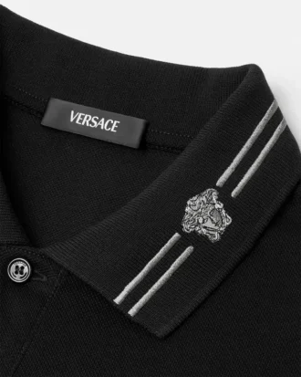 Polo din bumbac piqué brodat