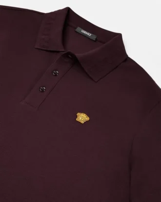 Polo din bumbac piqué brodat