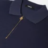 Polo din bumbac piqué brodat, cu fermoar pe jumătate Polo din bumbac piqué brodat, cu fermoar pe jumătate