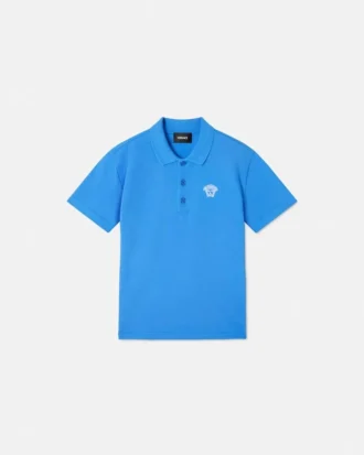Polo din bumbac piqué brodat pentru copii