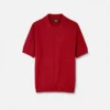 Polo din tricot de mătase și bumbac Polo din tricot de mătase și bumbac