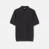 Polo din tricot de mătase și bumbac Polo din tricot de mătase și bumbac