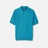 Polo din tricot de mătase și bumbac Polo din tricot de mătase și bumbac