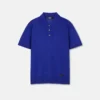 Polo din tricot de mătase și bumbac Polo din tricot de mătase și bumbac
