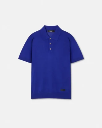Polo din tricot de mătase și bumbac
