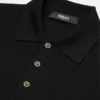 Polo din tricot de mătase și bumbac Polo din tricot de mătase și bumbac