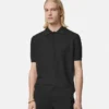 Polo din tricot de mătase și bumbac Polo din tricot de mătase și bumbac